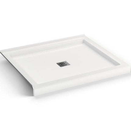 Maax B3Square 4236 Acrylic Corner Left Shower Base in White with Center Drain 420034-502-001-100 - Plumbing Market