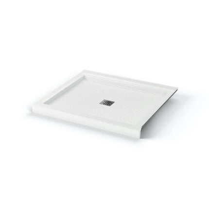 Maax B3Square 4832 Acrylic Corner Right Shower Base in White with Anti-slip Bottom with Center Drain 420001-543-001-100 - Plumbing Market