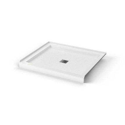 Maax B3Square 4834 Acrylic Alcove Shower Base in White with Anti-slip Bottom with Center Drain 420002-541-001-100 - Plumbing Market
