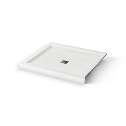 Maax B3Square 4834 Acrylic Corner Right Shower Base in White with Anti-slip Bottom with Center Drain 420002-543-001-100 - Plumbing Market
