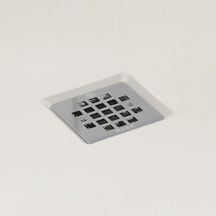 Maax B3Square 4834 Acrylic Wall Mounted Shower Base in White with Center Drain 420002-505-001-100 - Plumbing Market