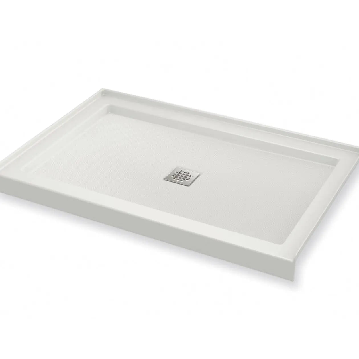 Maax B3Square 4836 Acrylic Alcove Shower Base in White with Anti-slip Bottom with Center Drain 420003-541-001-100 - Plumbing Market