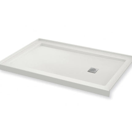 Maax B3Square 6032 Acrylic Alcove Shower Base in White with Anti-slip Bottom with Left-Hand Drain 420005-541-001-100 - Plumbing Market