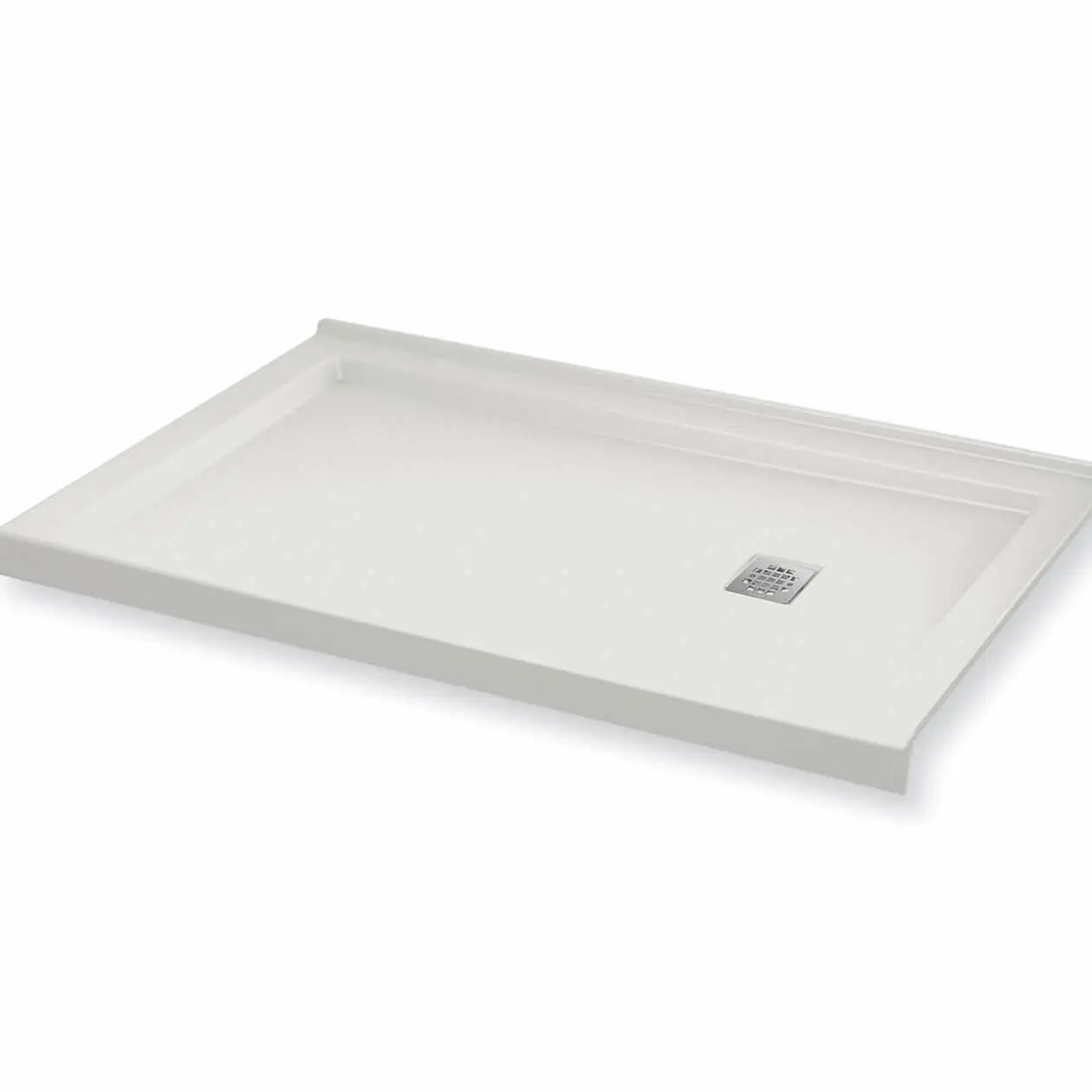 Maax B3Square 6032 Acrylic Corner Right Shower Base in White with Right-Hand Drain 420005-503-001-100 - Plumbing Market