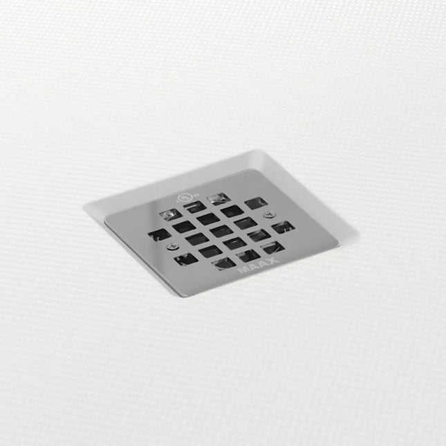 Maax B3Square 6034 Acrylic Corner Right Shower Base in White with Anti-slip Bottom with Right-Hand Drain 420035-543-001-100 - Plumbing Market