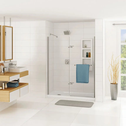Maax B3Square 6036 Acrylic Alcove Shower Base in White with Right-Hand Drain 420006-501-001-101 - Plumbing Market