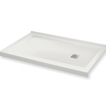 Maax B3Square 6036 Acrylic Corner Right Shower Base in White with Anti-slip Bottom with Center Drain 420006-543-001-101 - Plumbing Market