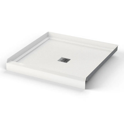 Maax B3X 3636 Acrylic Alcove Shower Base with Anti-slip Bottom with Center Drain in White 420020-541-001-000 - Plumbing Market