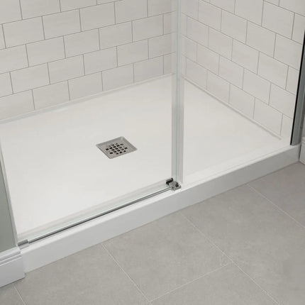 Maax B3X 4836 Acrylic Alcove Shower Base with Anti-slip Bottom with Center Drain in White 420030-541-001-000 - Plumbing Market