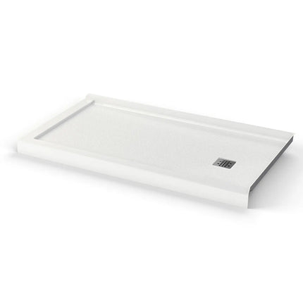 Maax B3X 6032 Acrylic Corner Right Shower Base with Anti-slip Bottom with Right-Hand Drain in White 420025-543-001-000 - Plumbing Market