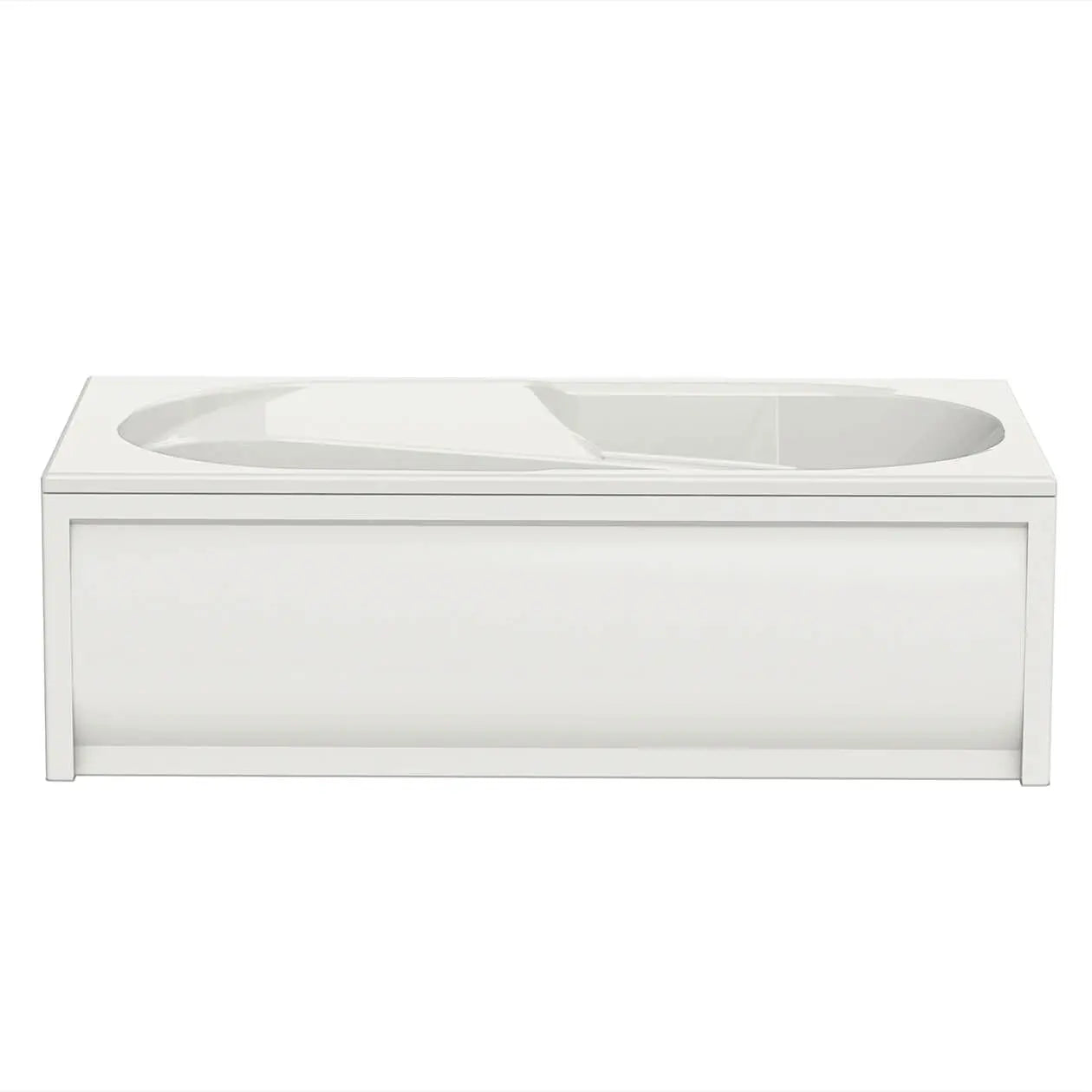 Maax Baccarat 72 x 36 Acrylic Alcove End Drain Combined Hydromax & Aerofeel Bathtub in White 102945-094-001 - Plumbing Market