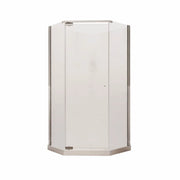Maax Begonia Pebble 36 x 36 Polystyrene Center Drain Shower Kit in White with Pebble glass  in Chrome 105544-000-129-103 - Plumbing Market