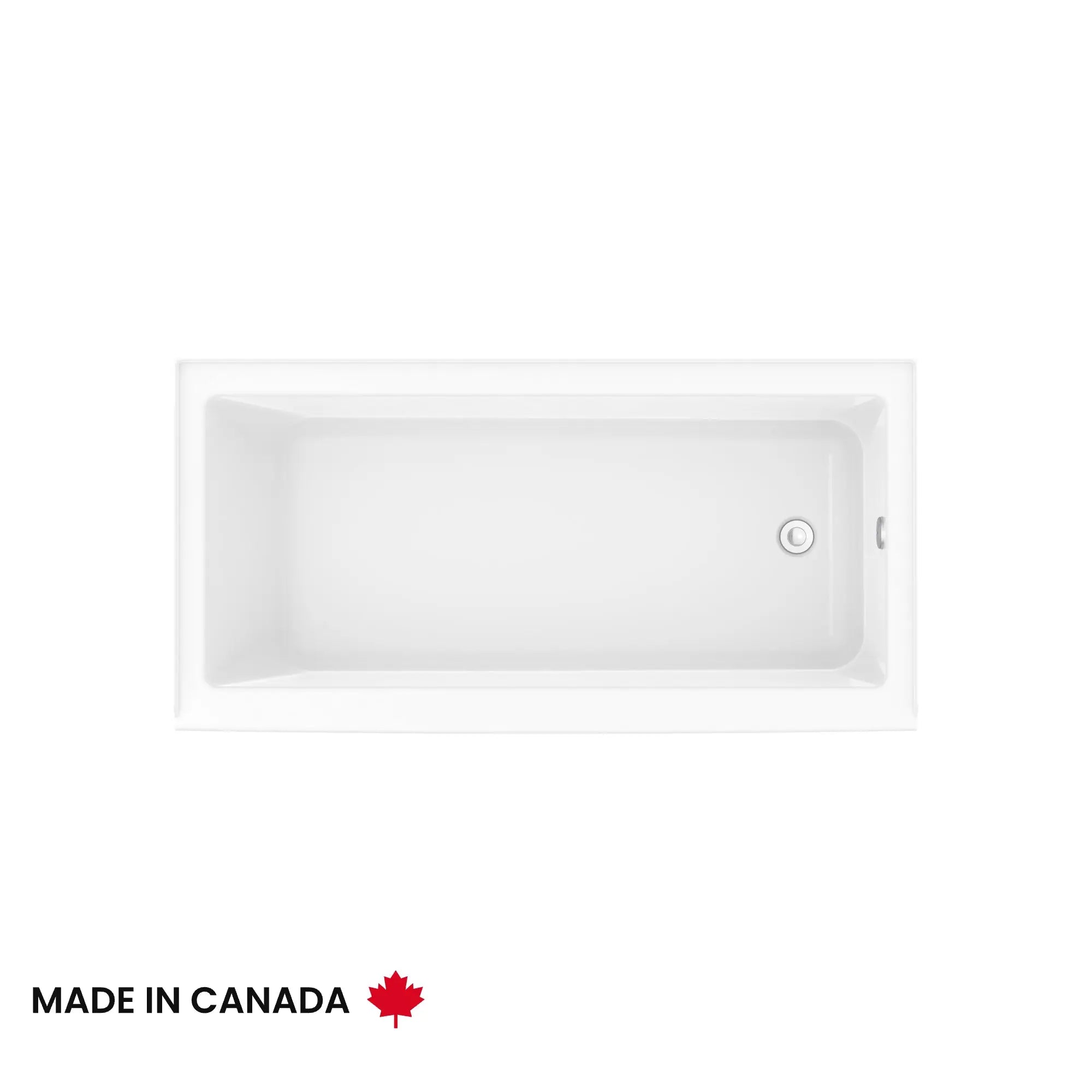 Maax Bosca 6030 IFS AFR Acrylic Alcove Right-Hand Drain Bathtub in White 106395-000-001-102 - Plumbing Market