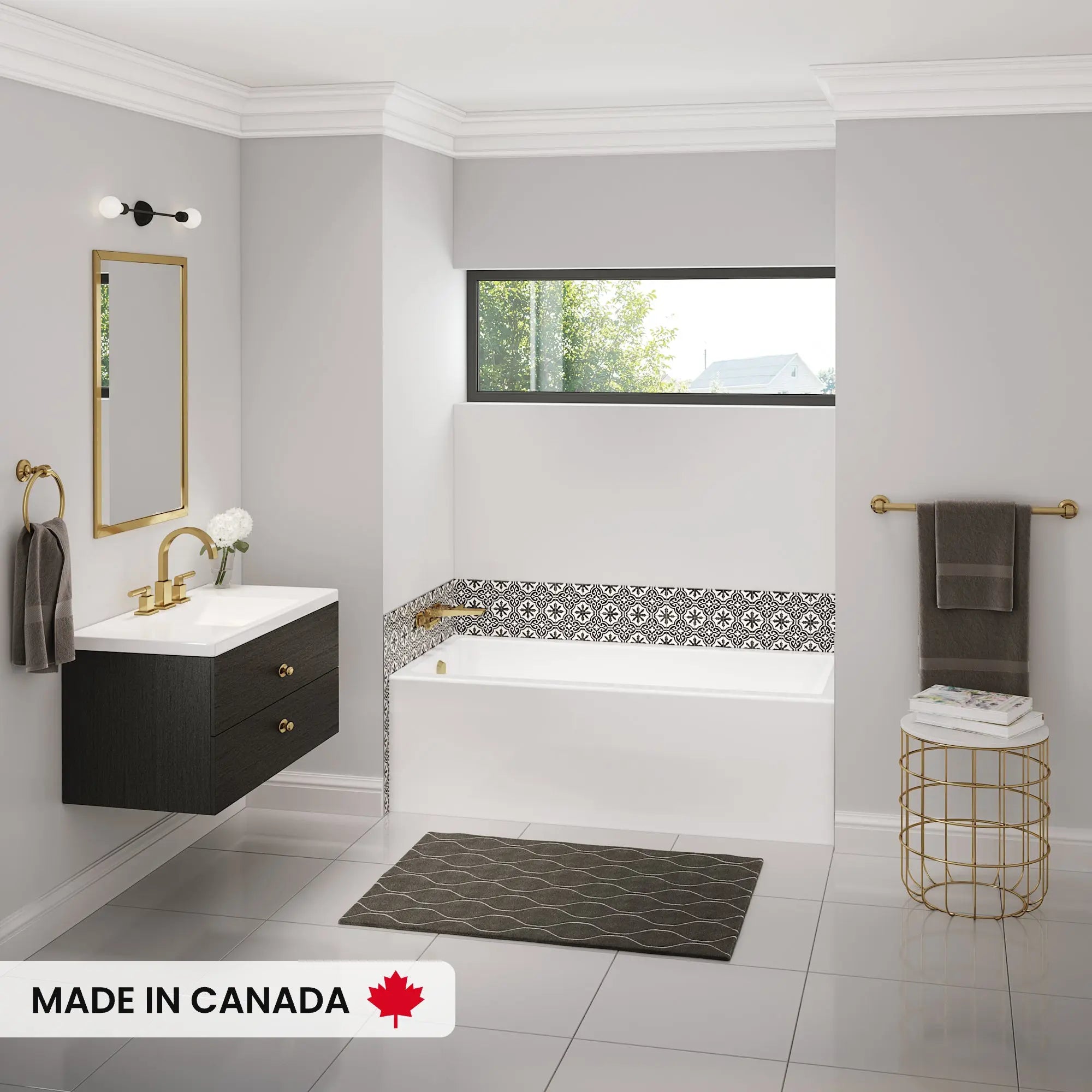 Maax Bosca 6030 IFS Acrylic Alcove Right-Hand Drain Bathtub in White 106394-000-001-002 - Plumbing Market