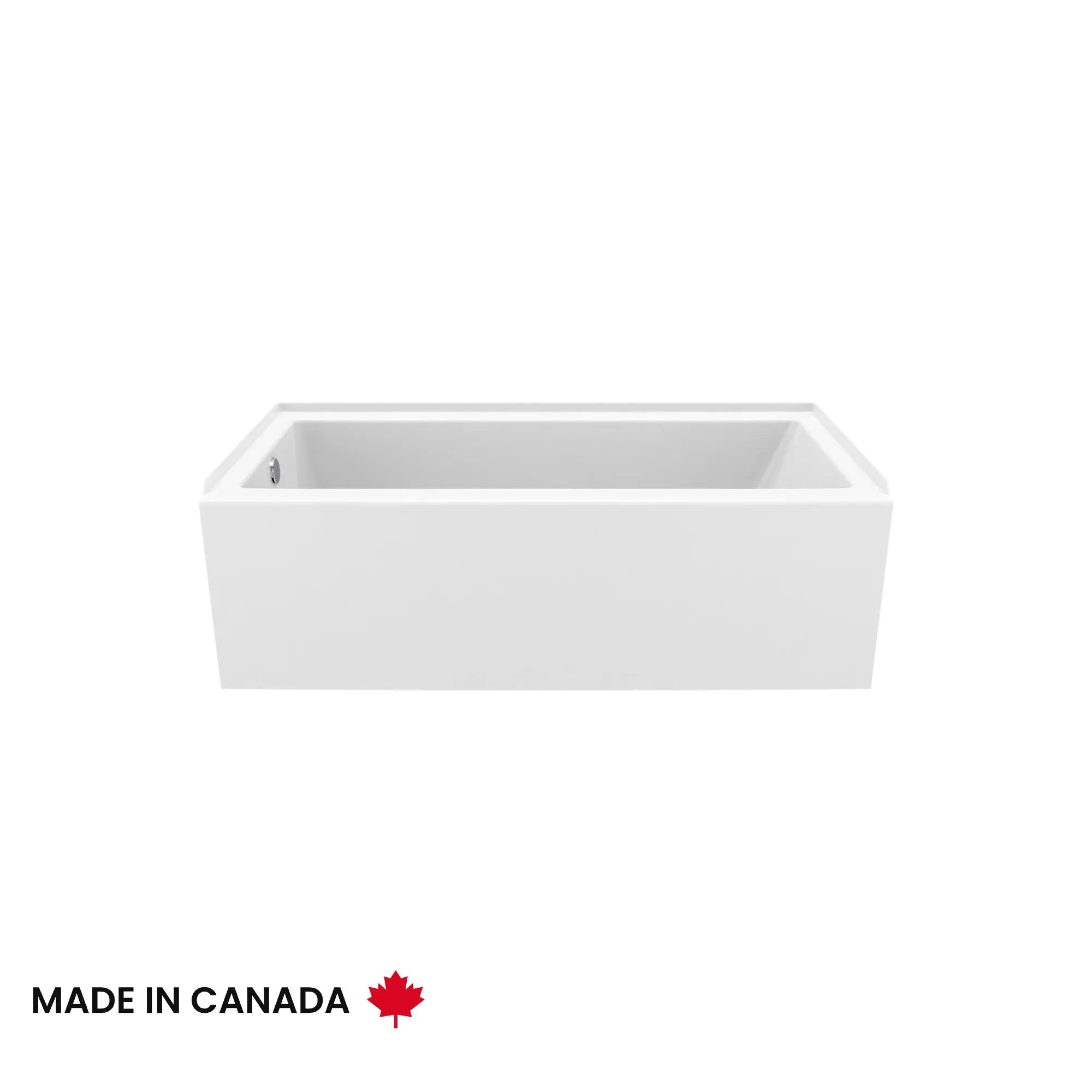Maax Bosca 6030 IFS Acrylic Alcove Right-Hand Drain Bathtub in White 106394-000-001-002 - Plumbing Market