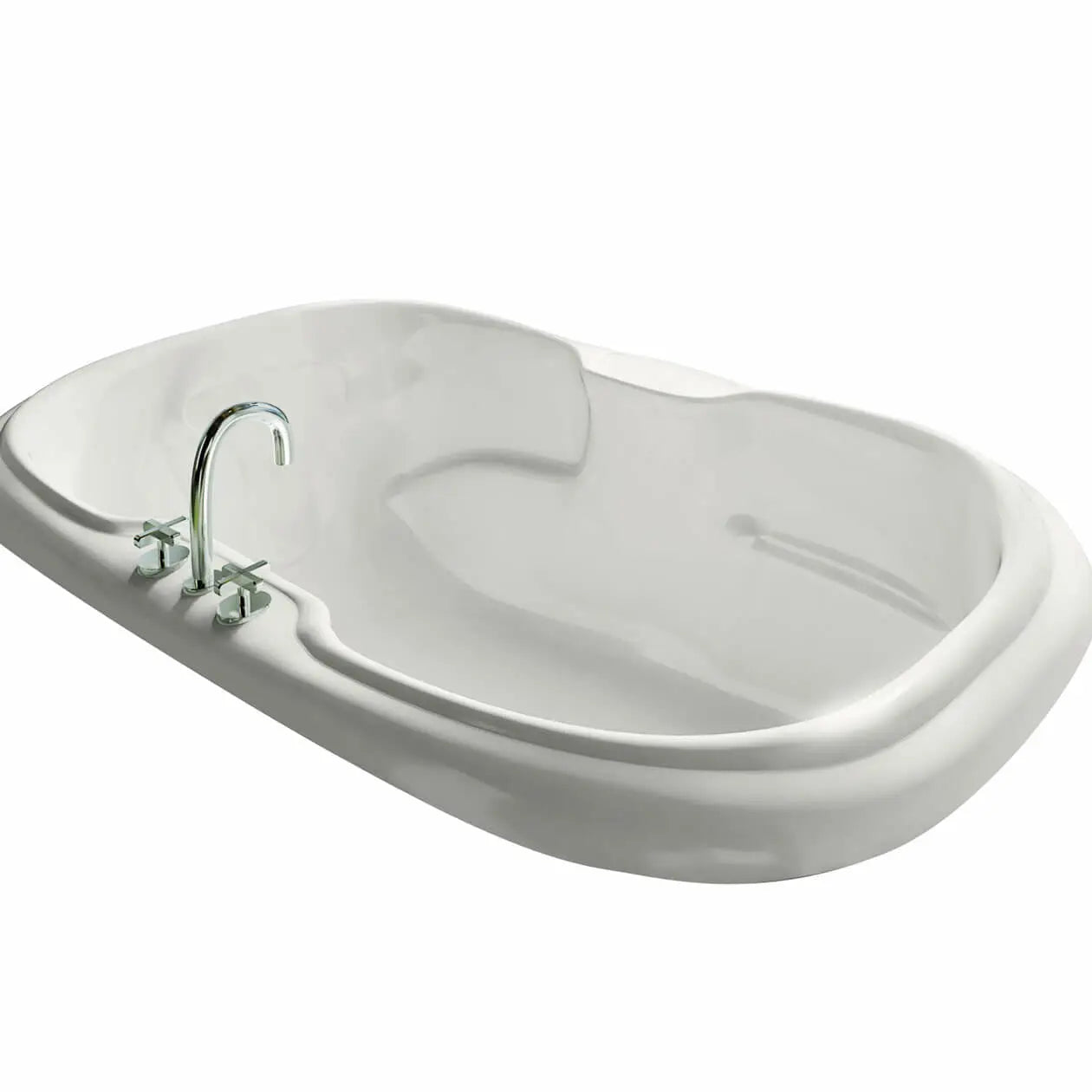 Maax Calla 6642 Acrylic Drop-in Center Drain Hydromax Bathtub in White 100075-004-001-000 - Plumbing Market