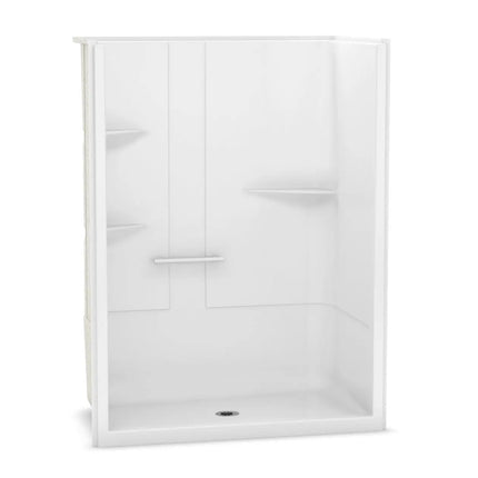 Maax Camelia SH-6034 Acrylic Alcove Right-Hand Drain One-Piece Shower in White 105921-NR-000-001 - Plumbing Market