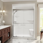 Maax Camelia SHR-6034 Acrylic Alcove Left-Hand Drain One-Piece Shower in White 105922-RL-000-001 - Plumbing Market