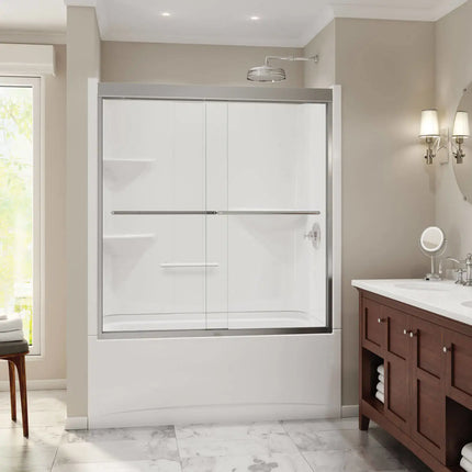 Maax Camelia TS-6032 Acrylic Alcove Right-Hand Drain Two-Piece Tub Shower in White 105915-SR-000-001 - Plumbing Market