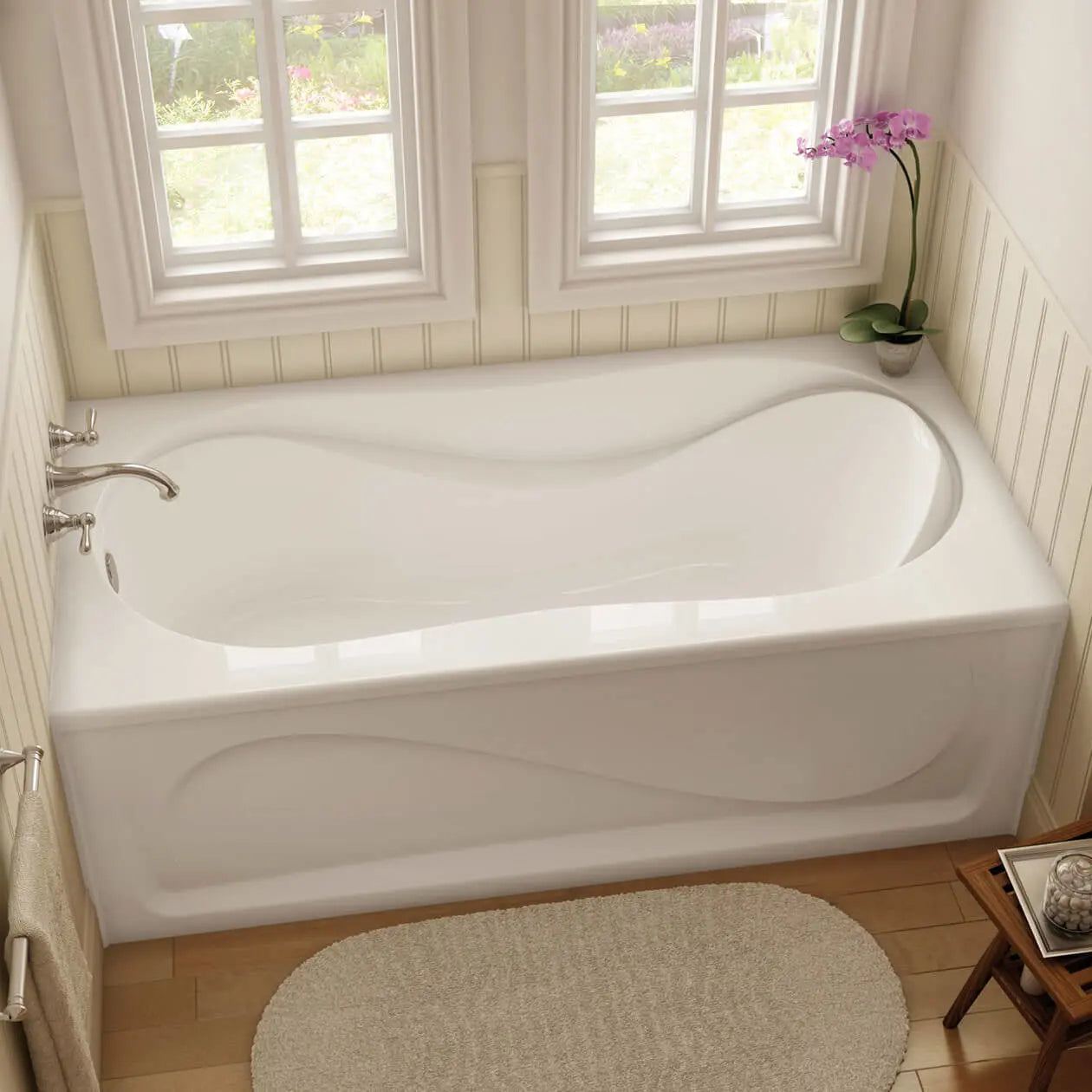 Maax Cocoon 6030 IFS Acrylic Alcove Right-Hand Drain Bathtub in White 105822-000-001-104 - Plumbing Market