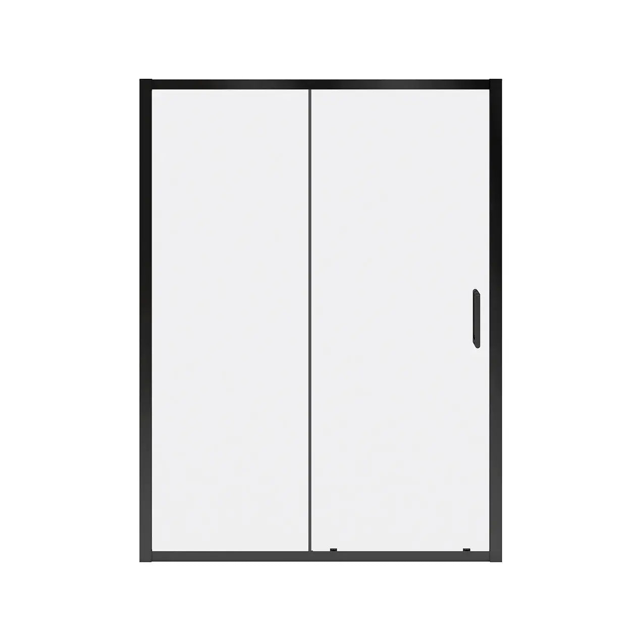 Connect Pro 57-58 ½ x 76 in. 6mm Sliding Shower Door for Alcove Installation with Clear glass in Matte Black - Plumbing Market
