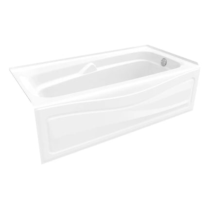 Maax Corinthia II 60 x 30 Acrylic Alcove Right-Hand Drain Bathtub in White 105684-000-001-102 - Plumbing Market