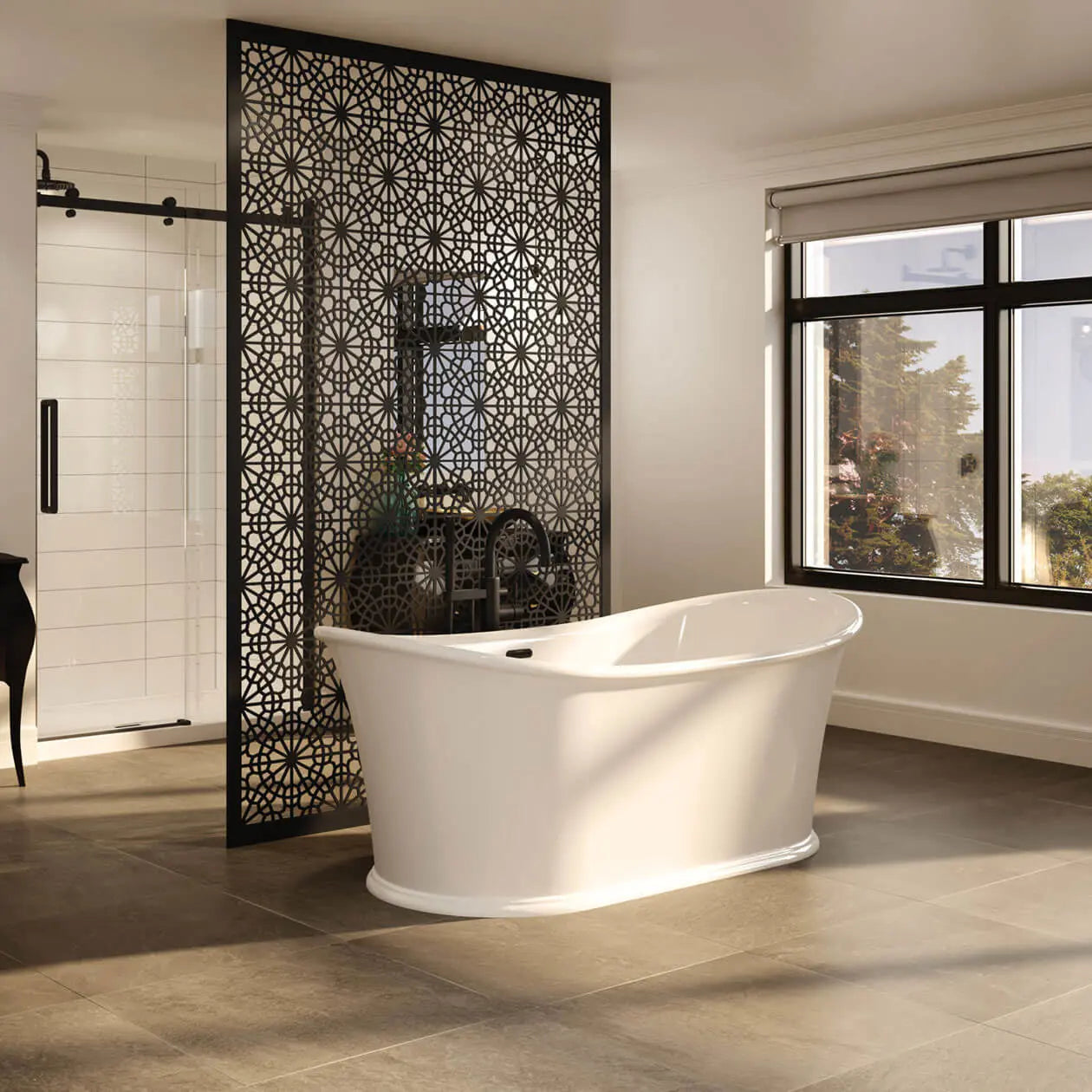 Maax Elina 6634 Acrylic Skirted Freestanding Center Drain Bathtub - Plumbing Market