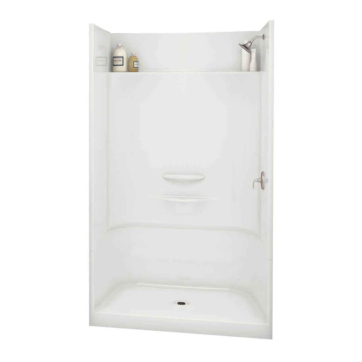 Maax Essence SH-4834 AcrylX Alcove Center Drain Four-Piece Shower in White 148030-000-002-295 - Plumbing Market
