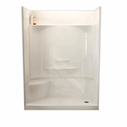 Maax Essence SH-6030 AcrylX Alcove Left-Hand Drain Four-Piece Shower in White 148036-000-002-295 - Plumbing Market