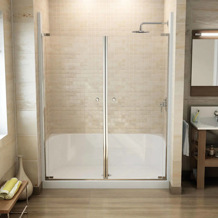 Maax Essence SH-6034 AcrylX Alcove Right-Hand Drain Four-Piece Shower in White 148042-000-002-294 - Plumbing Market