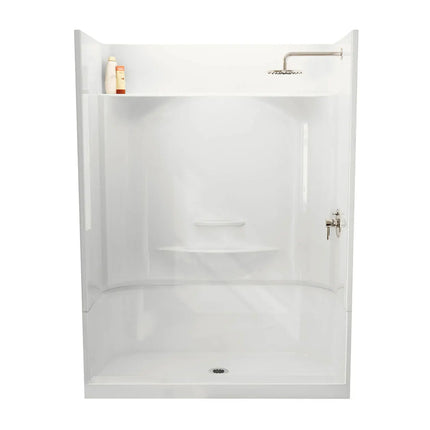 Maax Essence SH-6034 AcrylX Alcove Right-Hand Drain Four-Piece Shower in White 148042-000-002-294 - Plumbing Market