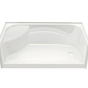 Maax Essence base 3060 AcrylX Alcove Shower Base with Left-Hand Drain in White 148038-000-002-285 - Plumbing Market