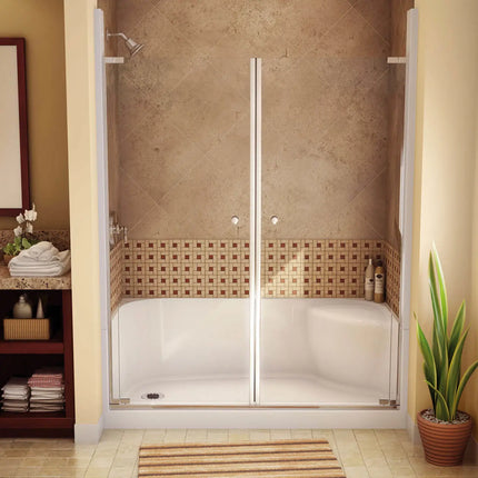 Maax Essence base 3060 AcrylX Alcove Shower Base with Left-Hand Drain in White 148038-000-002-285 - Plumbing Market