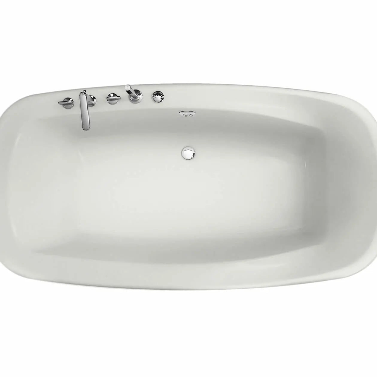 Maax Eterne 7236 Acrylic Drop-in Center Drain Aerofeel Bathtub in White 101317-055-001 - Plumbing Market