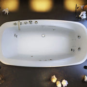 Maax Eterne 7242 Acrylic Drop-in Center Drain Hydromax Bathtub in White 101318-004-001 - Plumbing Market