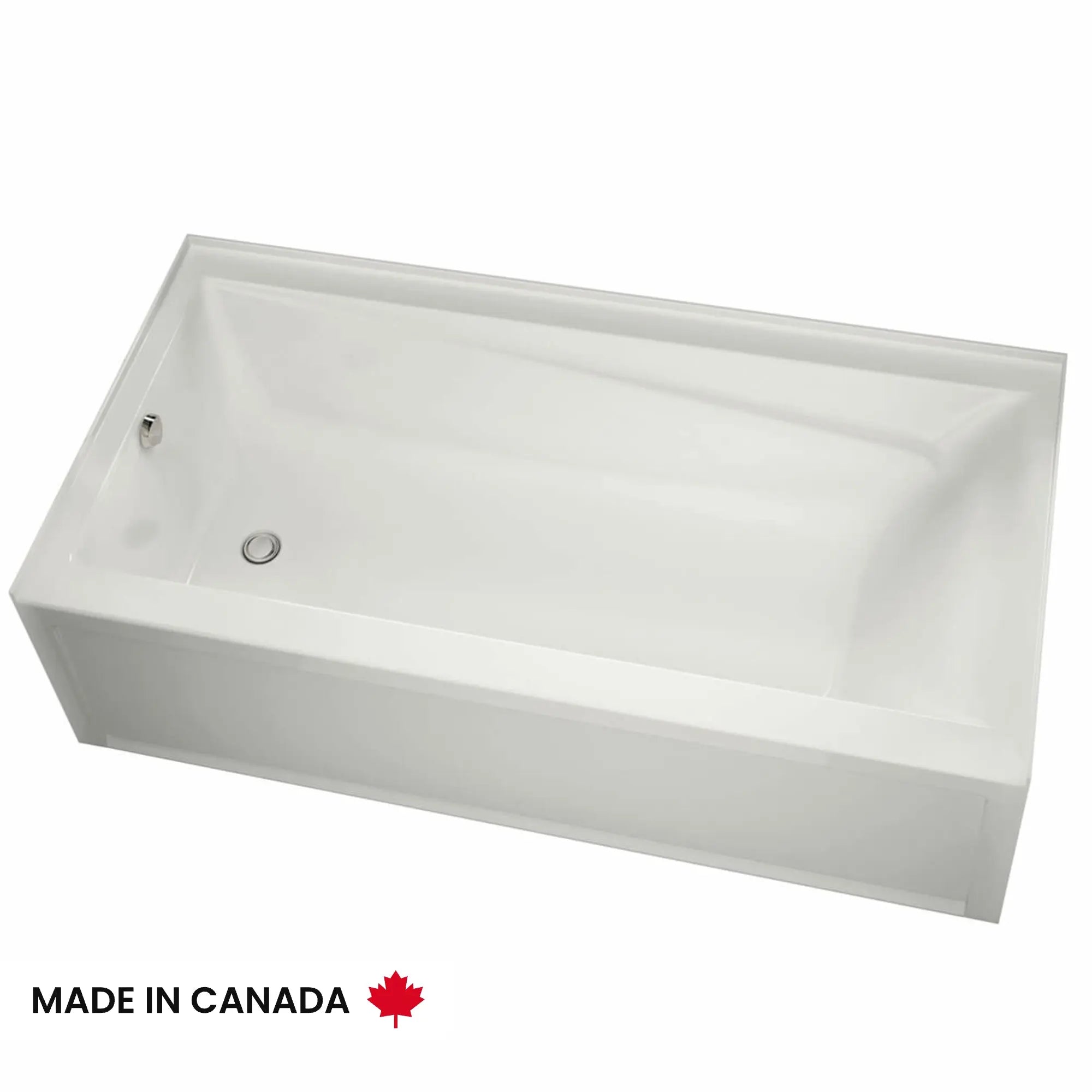 Maax Exhibit 6030 IFS AFR Acrylic Alcove Left-Hand Drain Bathtub in White - Plumbing Market