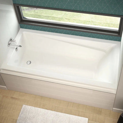 Maax Exhibit 6042 IF Acrylic Alcove Right-Hand Drain Aeroeffect Bathtub in White 106174-R-103-001 - Plumbing Market
