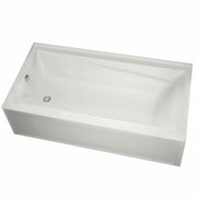 Maax Exhibit 6632 IFS AFR Acrylic Alcove Left-Hand Drain Combined Whirlpool & Aeroeffect Bathtub in White 106222-L-096-001 - Plumbing Market