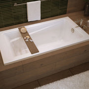 Maax Exhibit 6636 Acrylic Drop-in End Drain Aeroeffect Bathtub in White 106177-103-001-000 - Plumbing Market