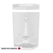 Maax Freestyle 40 Neo-Angle 40 x 40 Acrylic Corner Center Drain One-Piece Shower with Corner Seat in White 102997-C-000-001 - Plumbing Market