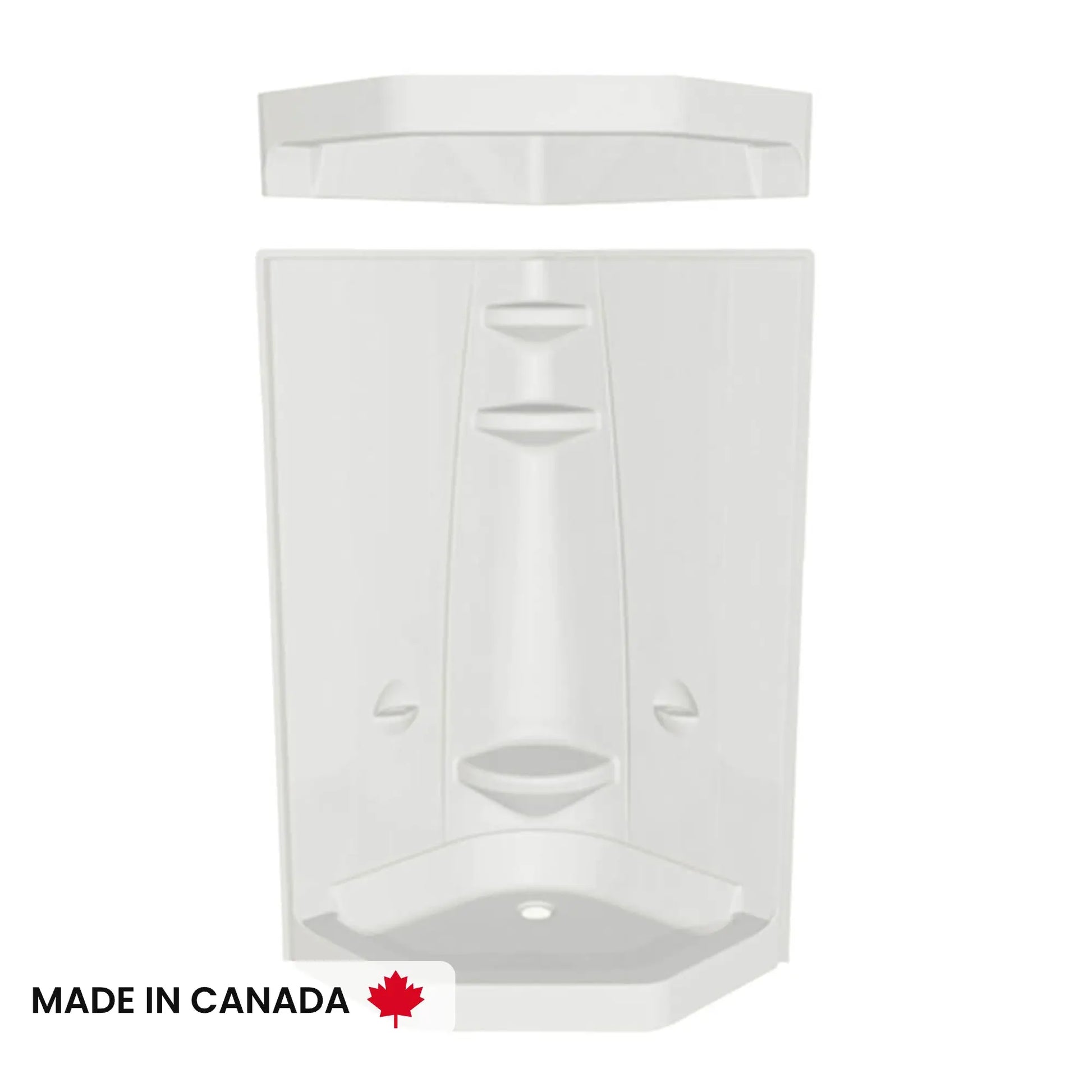 Maax Freestyle 40 Neo-Angle 40 x 40 Acrylic Corner Center Drain One-Piece Shower with Corner Seat in White 102997-C-000-001 - Plumbing Market