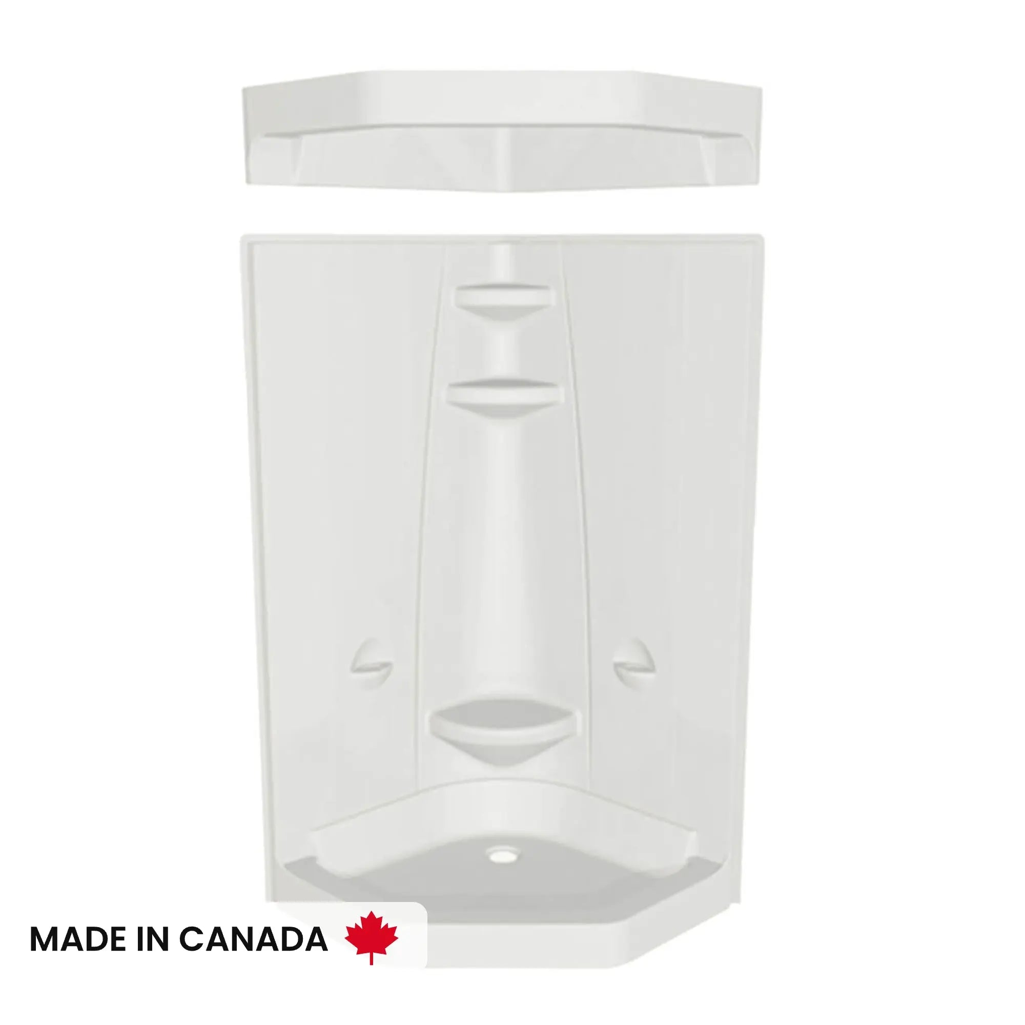 Maax Freestyle 40 Neo-Angle 40 x 40 Acrylic Corner Center Drain One-Piece Shower with Corner Seat in White 102997-C-000-001 - Plumbing Market