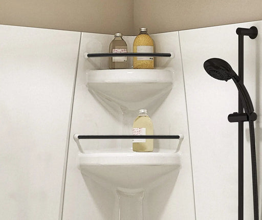 Maax Freestyle 40 Round 40 x 40 Acrylic Corner Center Drain One-Piece Shower in White 102999-C-000-001 - Plumbing Market