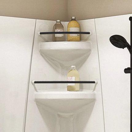 Maax Freestyle 40 Round 40 x 40 Acrylic Corner Center Drain Two-Piece Shower in White 102999-SC-000-001 - Plumbing Market