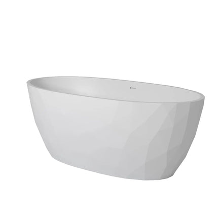 Maax Fura 6732 Acrylic Freestanding Center Drain Bathtub in Matte White - Plumbing Market