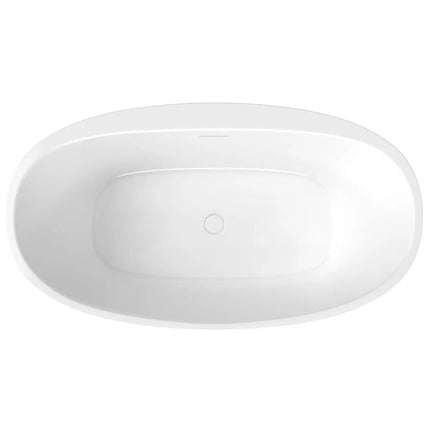 Maax Hatto 5932 Acrylic Freestanding Center Drain Bathtub in White - Plumbing Market
