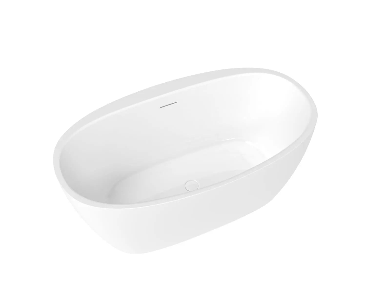 Maax Hatto 5932 Acrylic Freestanding Center Drain Bathtub in White - Plumbing Market