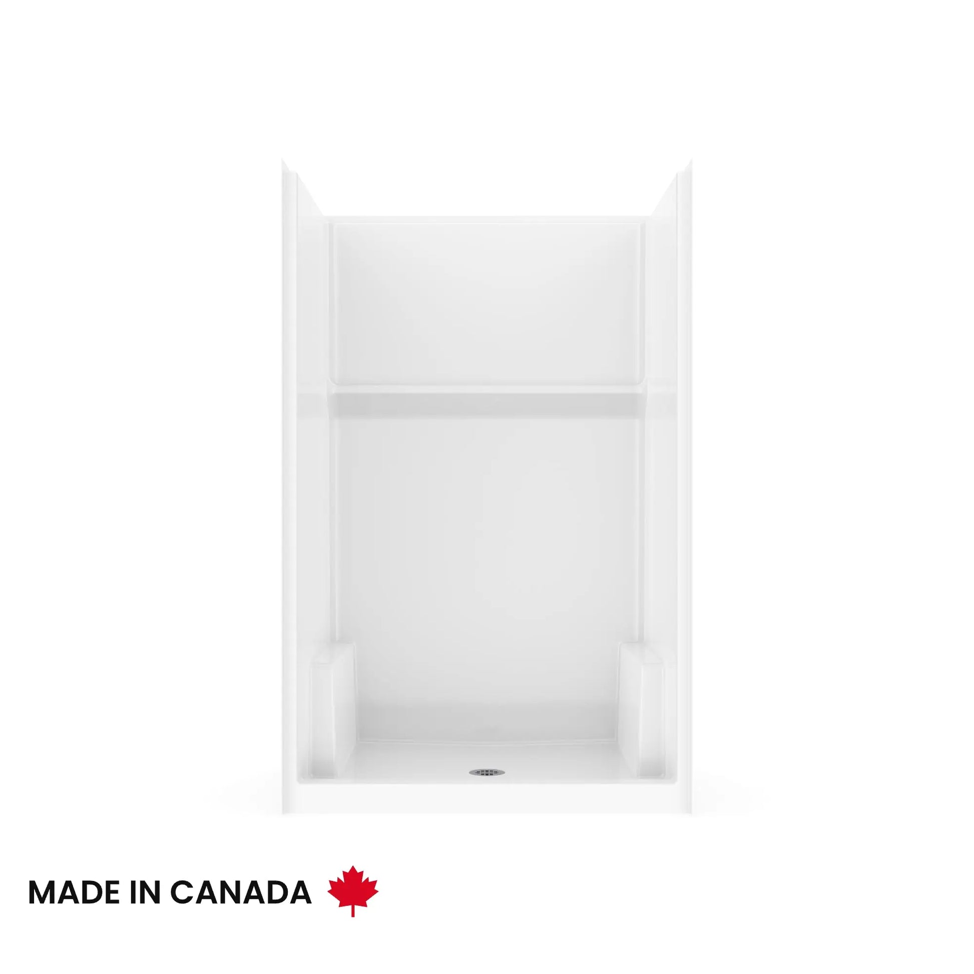 Maax Icon SH4834 AcrylX Alcove Center Drain One-piece Shower in White - Plumbing Market