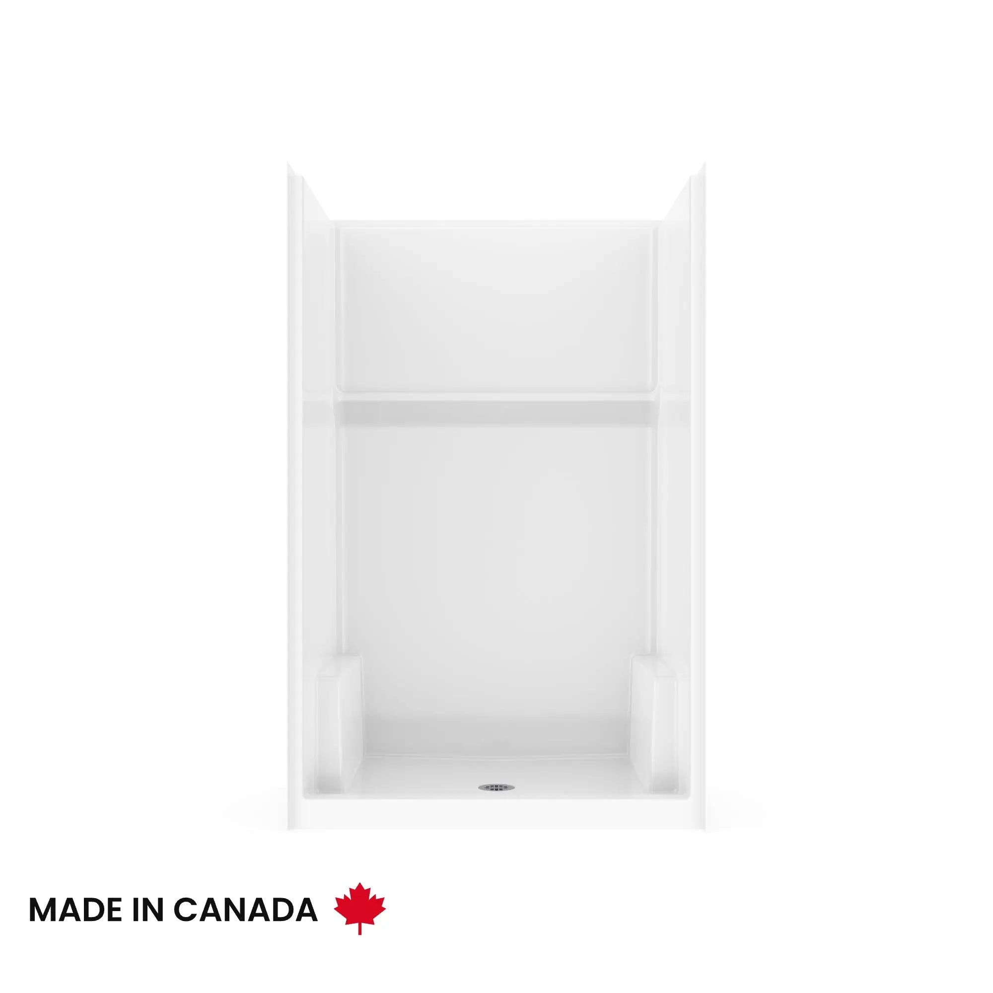 Maax Icon SH4834 AcrylX Alcove Center Drain One-piece Shower in White - Plumbing Market