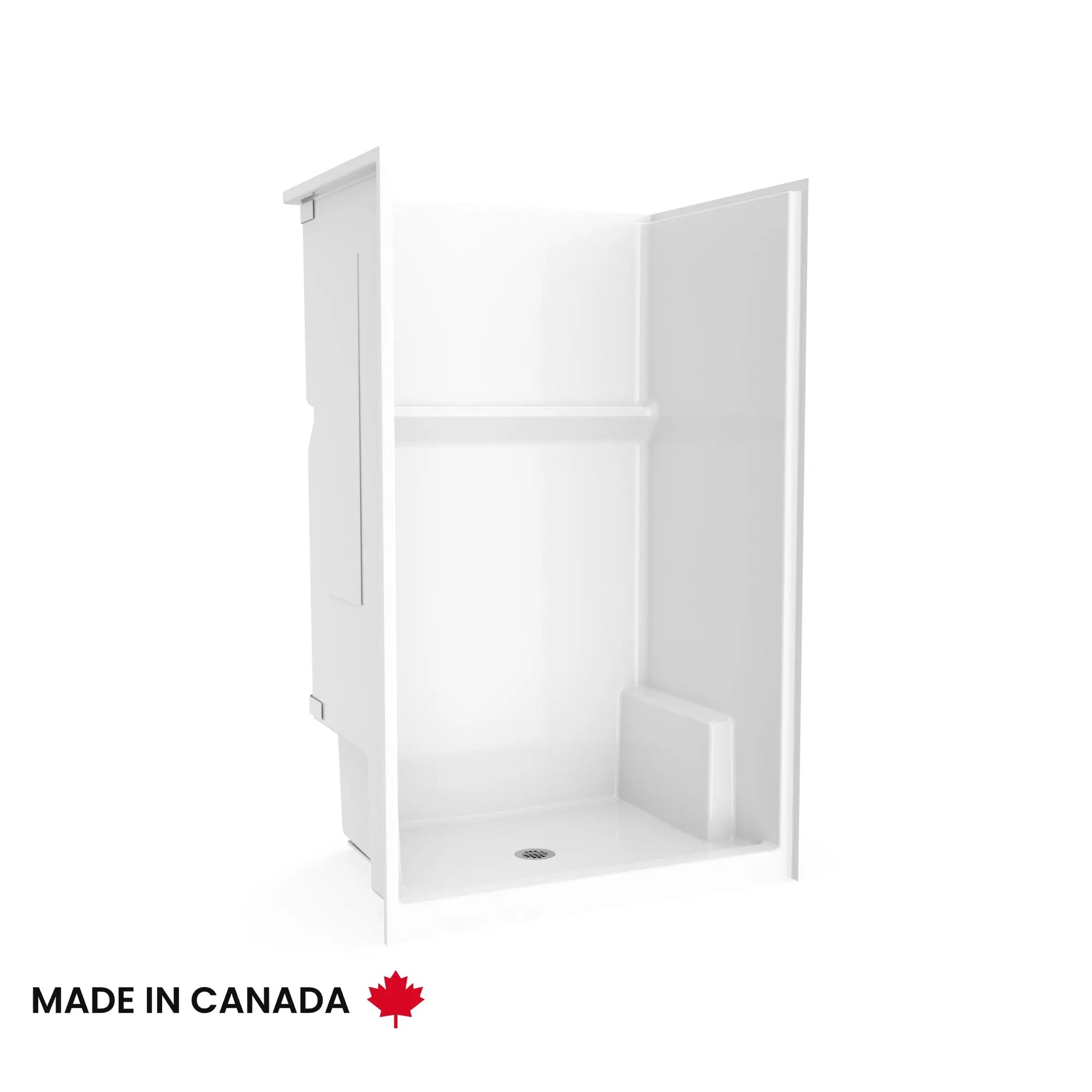 Maax Icon SH4834 AcrylX Alcove Center Drain One-piece Shower in White - Plumbing Market